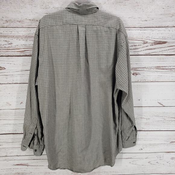 Ralph Lauren Men's Black Gray 100%Cotton Blaire Long Sleeve Shirt Size Large - Picture 12 of 14